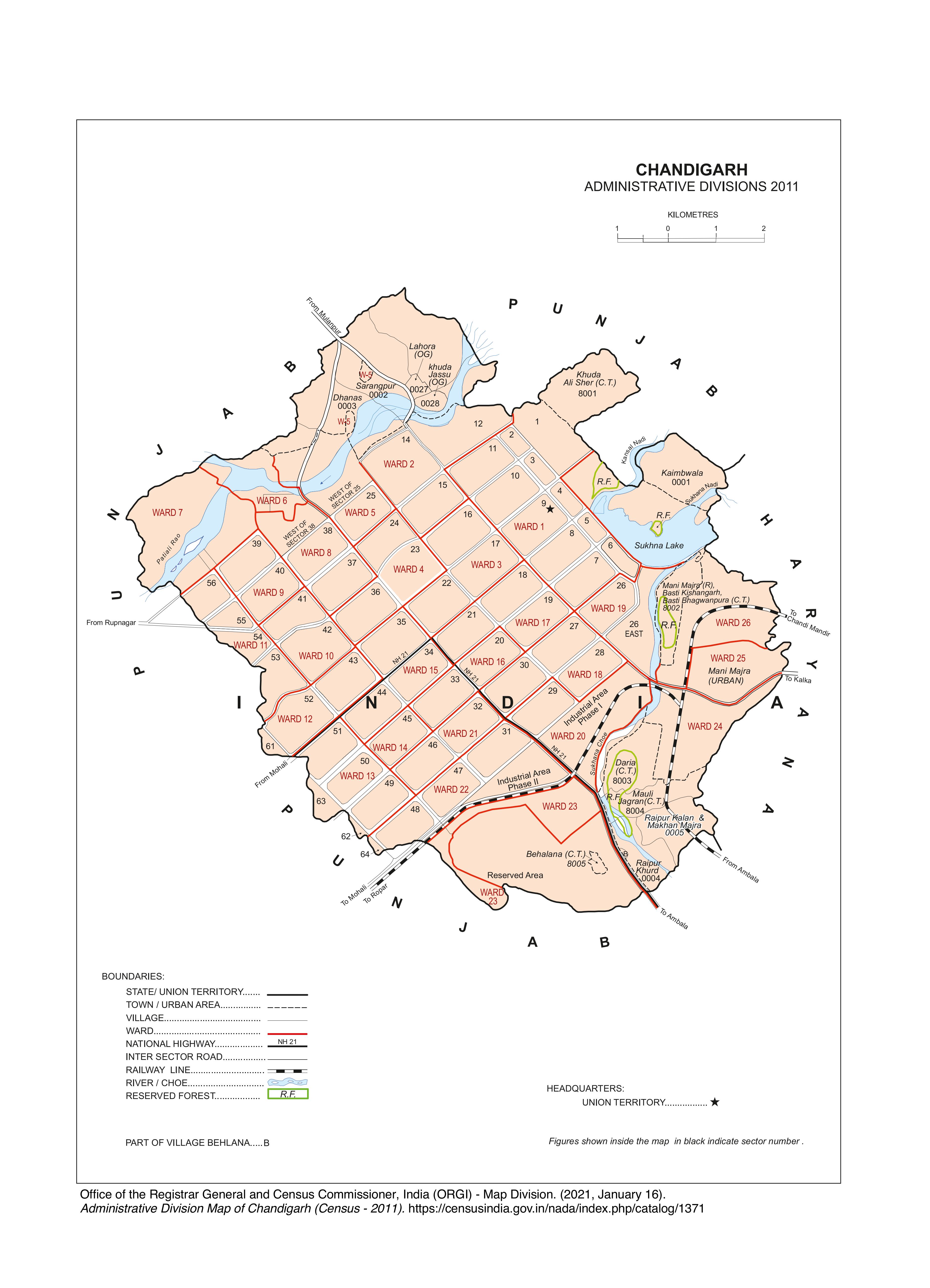 Chandigarh Map