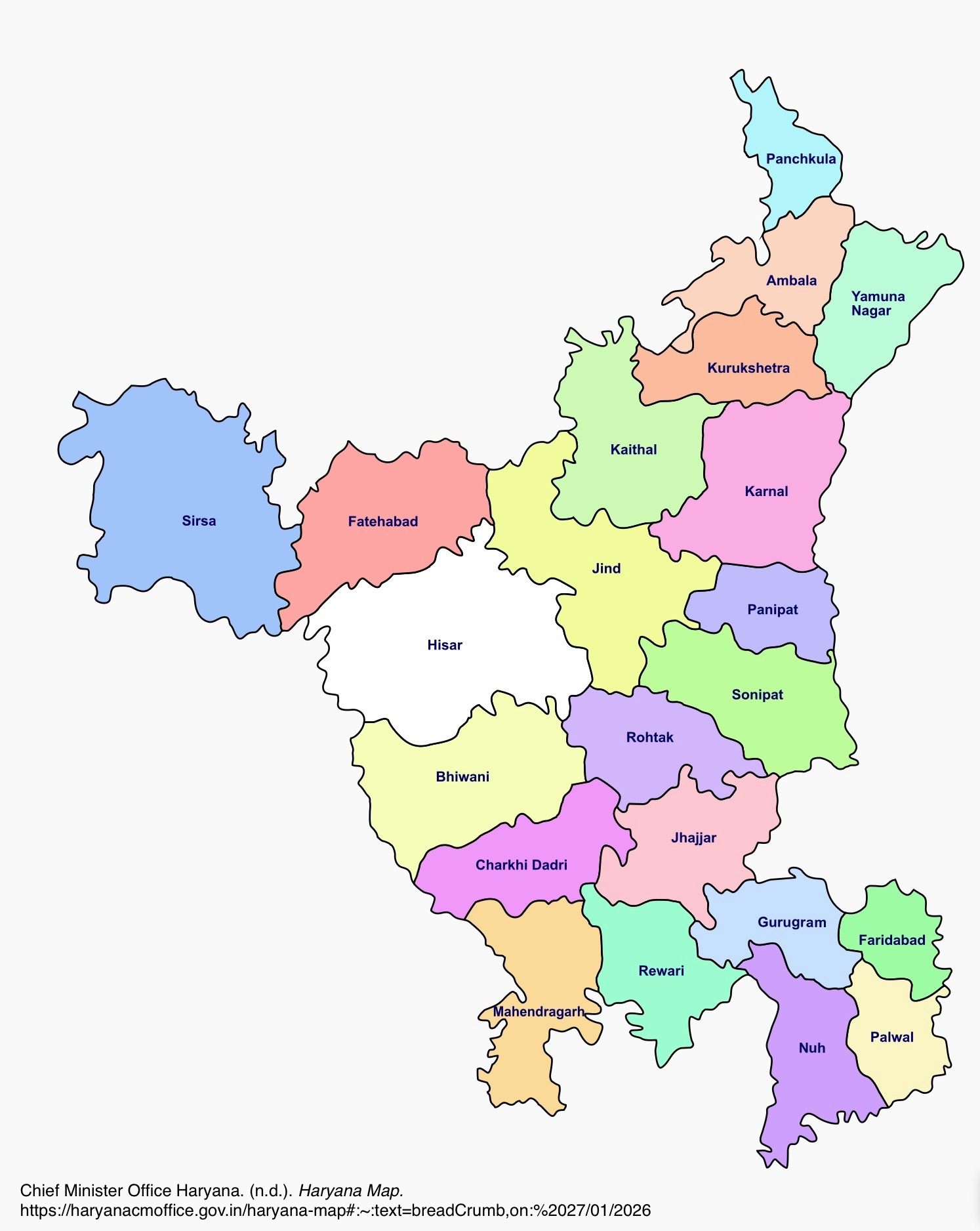 Haryana Map