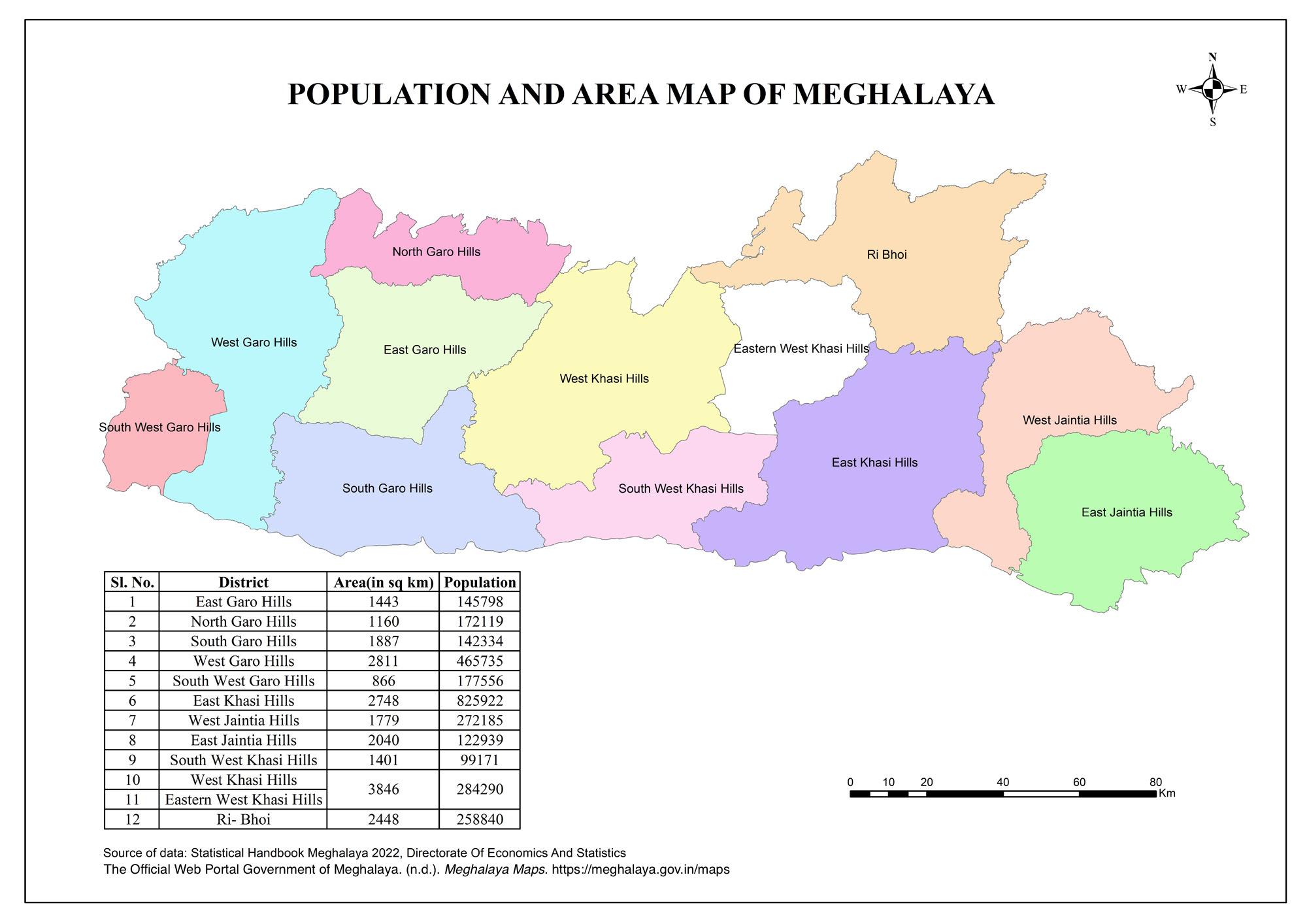 Meghalaya Map
