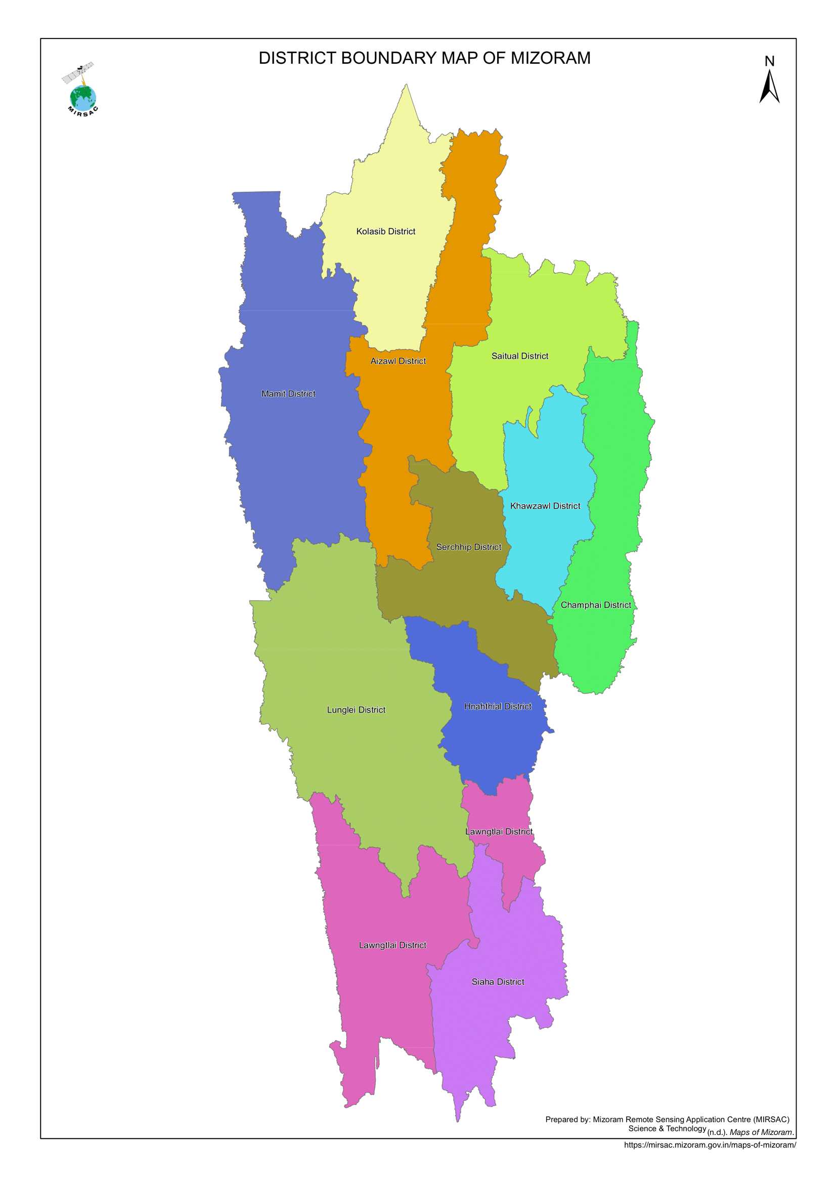 Mizoram Map