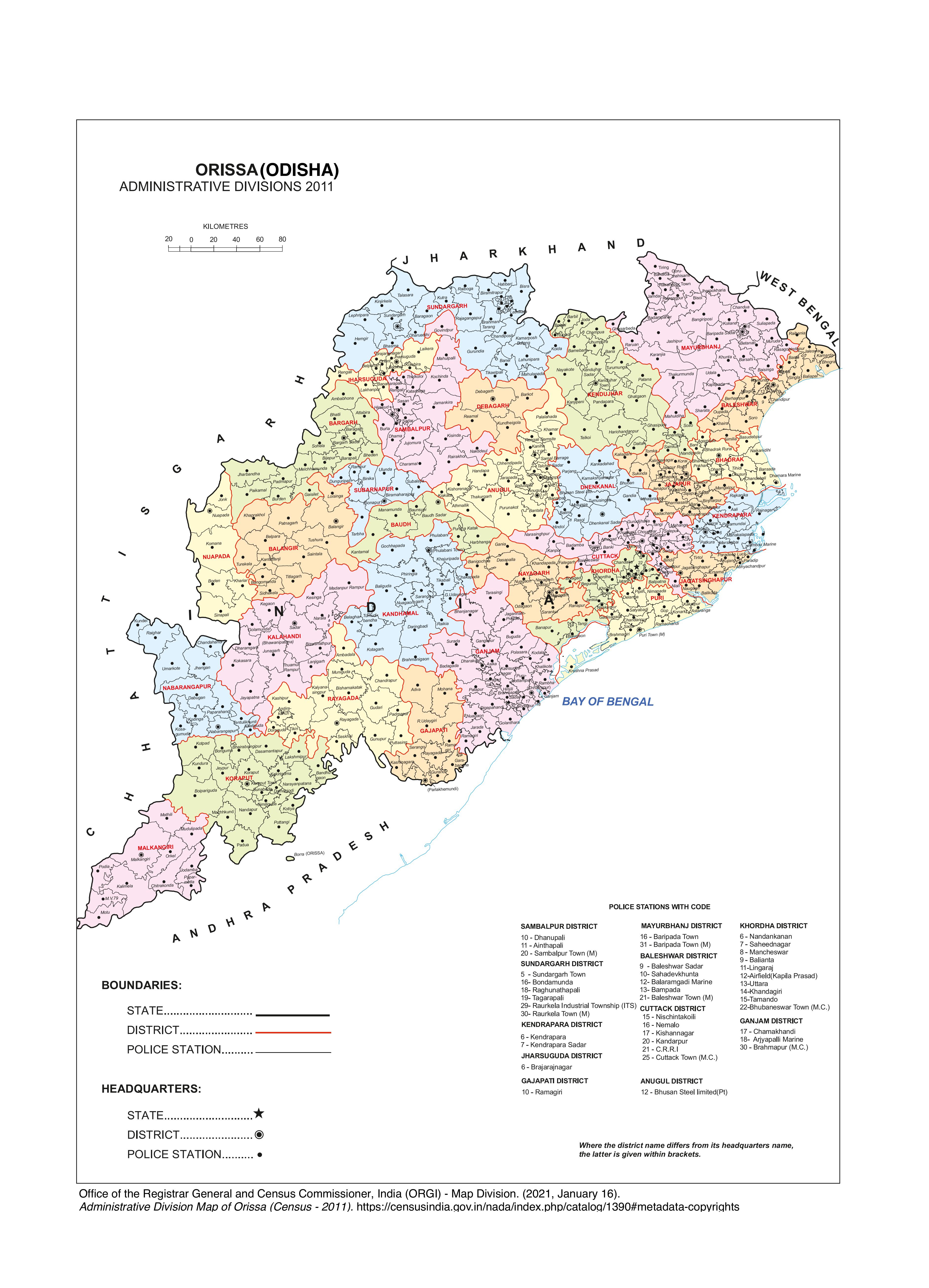 Odisha Map