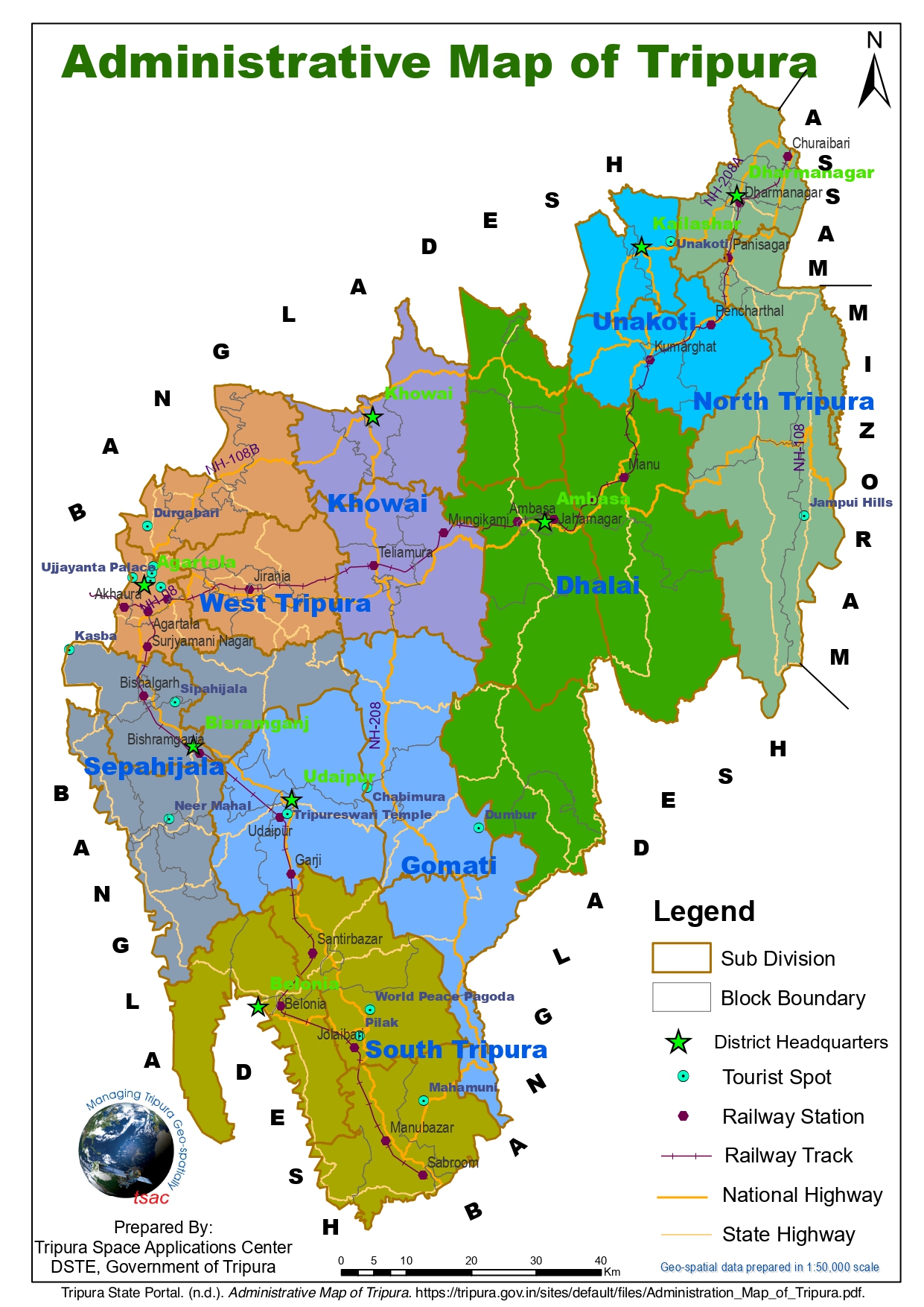 Tripura Map