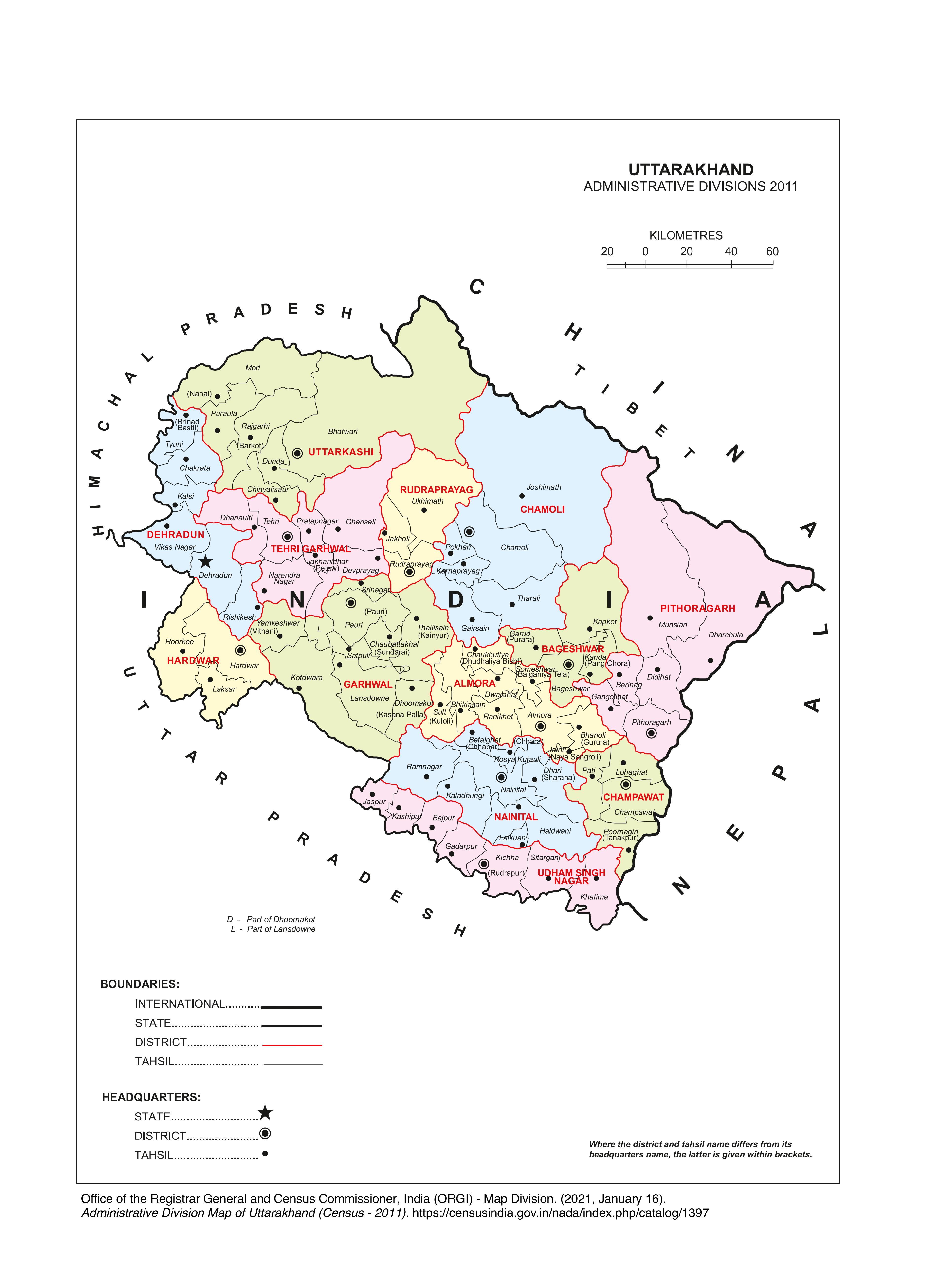 Uttarakhand Map
